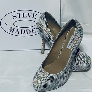 Steve Madden Nala Pastel Multi Snake Print Heels